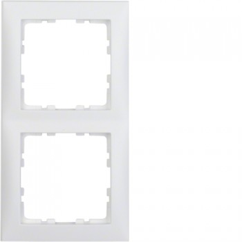 HAGER s1 plaque de recouvrement double horizontal/vertical polar blanc mat