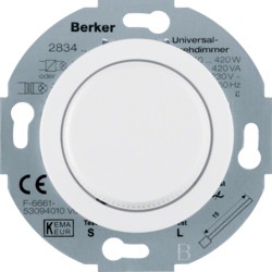 berker variateur rotatif universel ,soft-klik serie 1930 / glas