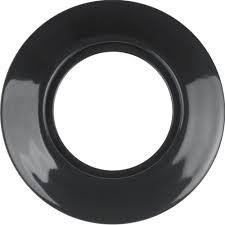 berker plaque anneau simple noire en porcelaine noir