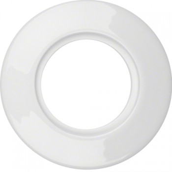 berker plaque anneau simple blanc polaire en porcelaine