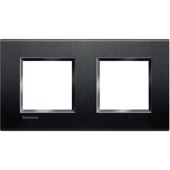 BTICINO living light rechthoekige afdekplaat 2 x 2 modules hartafstand 71 mm hor/verticaal (ar)