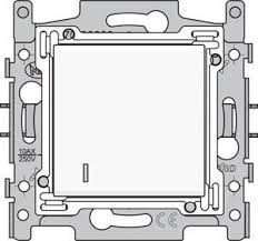 niko drukknop 10a no met lens en centraalplaat white