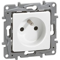 LEGRAND niloé stopcontact 2p met aarding schroefbevestiging