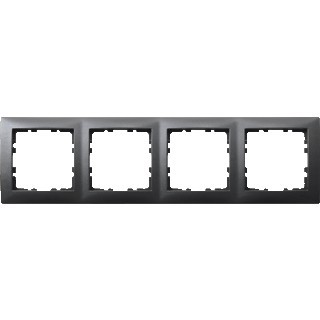 HAGER s1 plaque de recouvrement quadruple anthracite mat