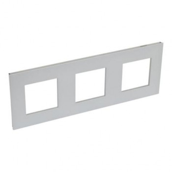 LEGRAND valena plaque de finition triple hor.vert. 71mm (alu)