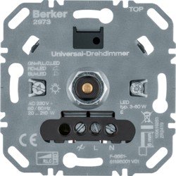 HAGER s1 universele draaidimmer (led,r,l,c) met soft-klik 3-60w