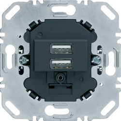 s1 usb oplaadstopcontact 230v 2-voudig 3 a antraciet 230v