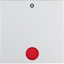 HAGER s1 touche de commande avec inscription '0' et voyant rouge blanc polaire
