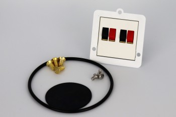 arpi module de raccordement pour 2 haut parleurs brushed brass