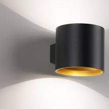 delta light applique murale orbit t led 927 noir-noir dore