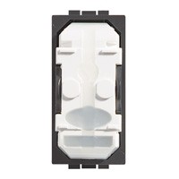 living light drukknop 1 p no 10a 250v 1 module zonder centrale plaat