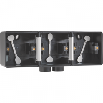 IP 55 boîtier triple horizontal 1 x 2 entrées m20