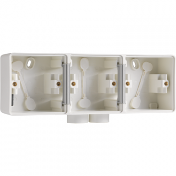 IP 55 boîtier triple horizontal 1 x 2 entrées m20