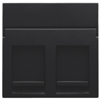 NIKO INTENSE niko centraalplaat data voor 2 rj outlets black coated