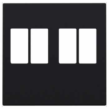 NIKO INTENSE niko plaque de finition pour raccordement audio double black coated