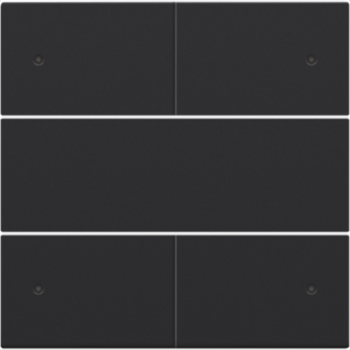niko set de finition pour bouton-poussoir quadruple libre de potentiel 24v avec led black coated