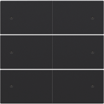 set de finition pour bouton-poussoir sextuple libre de potentiel 24v avec led black coated