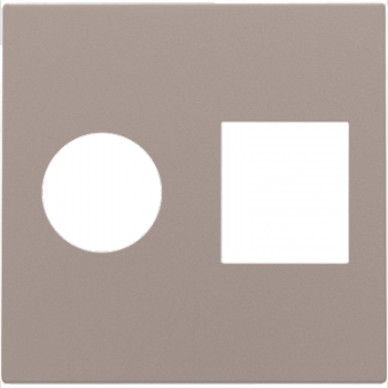 niko set de finition avec 2 connexions coaxiales simples pour tv et fm bronze coated