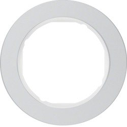 berker plaque de recouvrement simple serie r.classic aluminium polar blanc