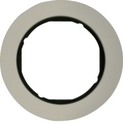 berker plaque de recouvrement simple serie r.classic aluminium / noir