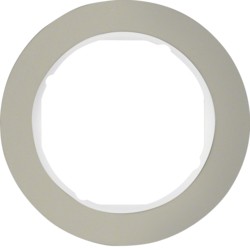 R.Classic berker plaque de recouvrement simple serie r.classic inox / polar blanc