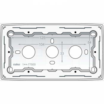 niko opbouwdoos dubbel voor 2 mechanisme original white