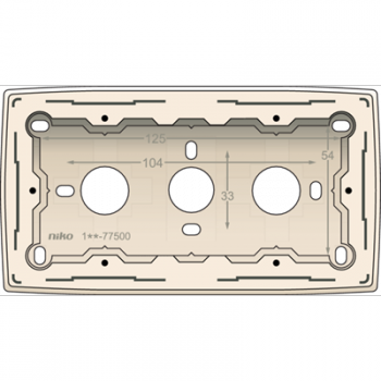 IP 21 niko opbouwdoos dubbel voor 2 mechanisme original cream