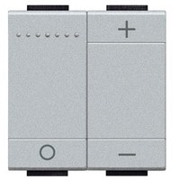 BTICINO living light dimmer drukknop 300-600w met ohmse/inductieve belasting 2 modules (te)