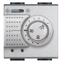 BTICINO living light thermostat d'ambiance 230V 2A électronique avec commutateur été/hiver alu