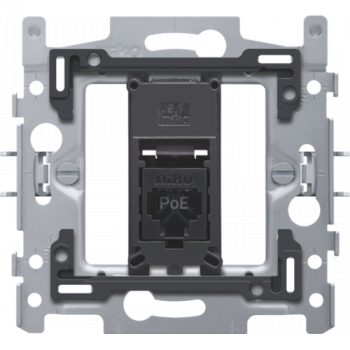 niko 1 rj45 aansluiting utp cat.6a klaar voor poe++ klauwbevestiging vlak