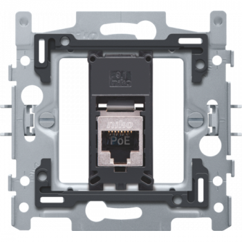 niko 1 rj45 aansluiting stp cat 6a klaar voor poe++ klauwbevestiging vlak