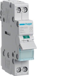 HAGER interrupteur modulaire 2 pôles 25a 230v