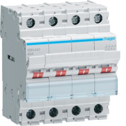 HAGER interrupteur modulaire 4 pôles 40a 230v