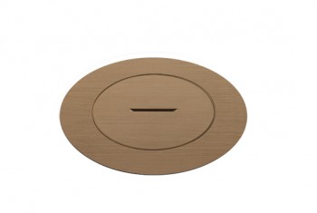 ROUND arpi vloerstopcontact 2p met aarding 16a ip66 bronze stainless steel brushed