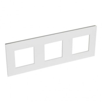 LEGRAND valena plaque de finition blanc-chrome triple hor.vert. 71mm