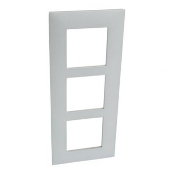 LEGRAND valena plaque de finition alu-chrome triple vertical 57mm