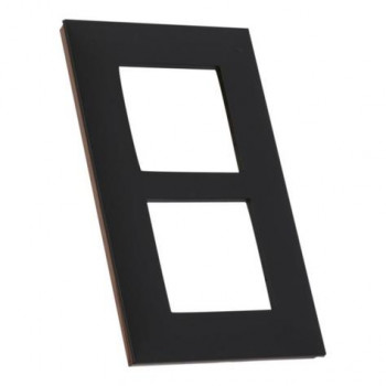 valena plaque de finition noir cuivre double vertical 57mm