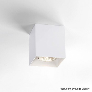 delta light boxy spot plafonnier alu blanc 50w(max) ip20
