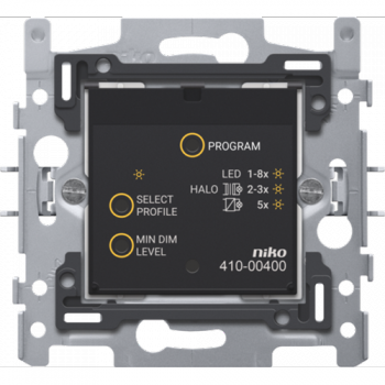 niko slimme universele drukknopdimmer met rf zender/ontvanger 3-200w 2 draads klauwbevestiging