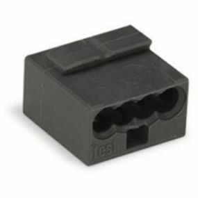 wago bornes micro pour boîtes de dérivation 4 conducteurs rigides diamètre 0,8 mm (boite de 100 pièces)