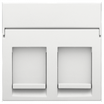 NIKO PURE niko centraalplaat data voor 2 rj outlets white coated