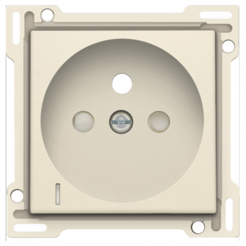 afwerkingsset met doorschijnende lens voor stpcontact met spanningsaanduiding 28.5mm cream