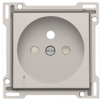 afwerkingsset grijs met doorschijnende lens voor stpcontact met spanningsaanduiding 28.5mm