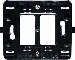 magic support interrupteur 2 x 1 module fixation par vis