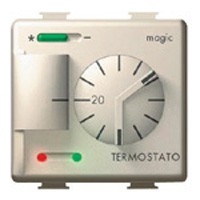 BTICINO magic kamerthermostaat elektronisch met uitgangscontact 250v 2a 2 modules