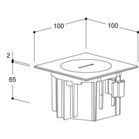 arpi carré ip66 les dimensions