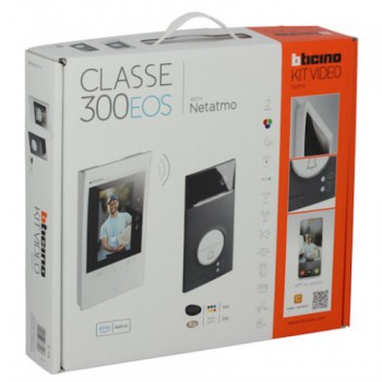 linea 3000 video kit zwart (ral9005) en classe 300eos binnenpost - wifi en 3/4g-verbinding.