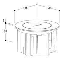 ROUND arpi boitier vide ip66 sans couvercle et bouchon de finition