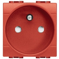 BTICINO living light stopcontact light 2p+a 16a 250 v rood