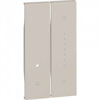 living now toets dimmer-schakelaar 2 modules zandkleur